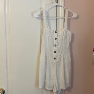 Hollister white romper